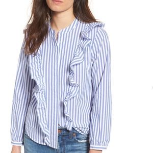 Madewell Whitney Stripe Ruffle Blouse